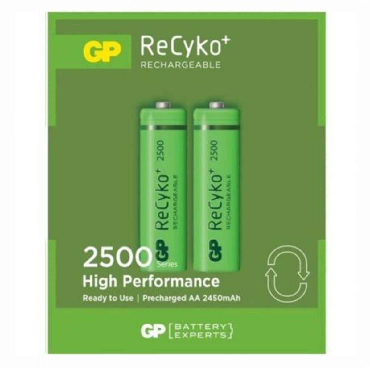 GP ReCyko 2500 AA Şarj Edilebilir Kalem Pil 2'lİ Paket