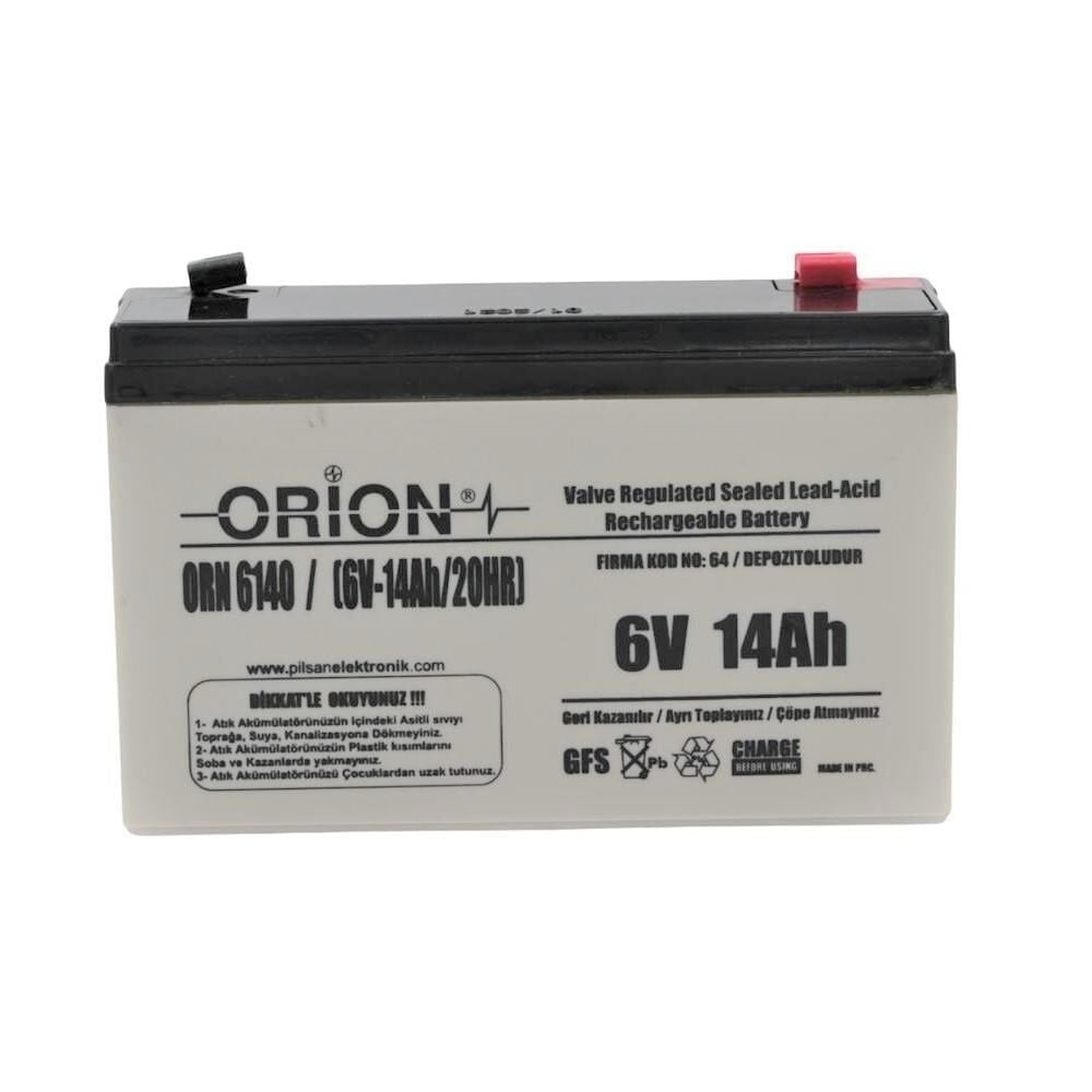Orion 6V 14Ah Bakımsız Kuru Akü