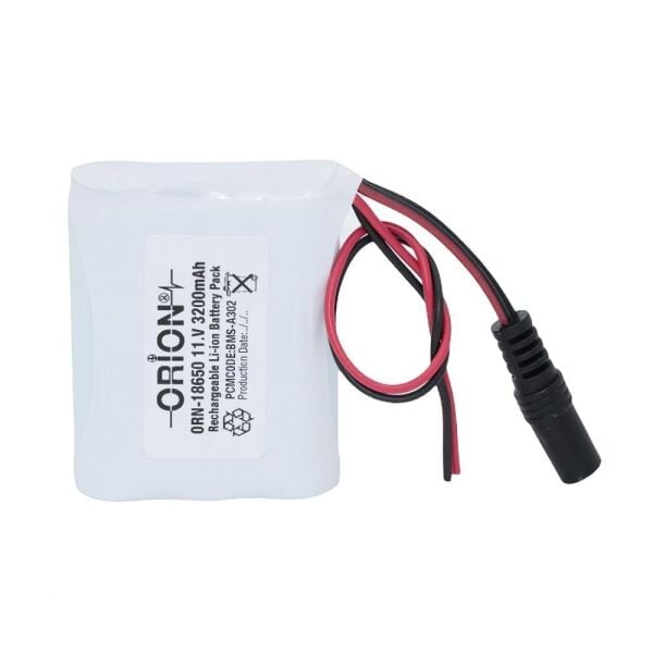 Orion 18650 11.1V 3200mAh 3S Bms Devreli Li-ion Şarj Konnektörlü Pil