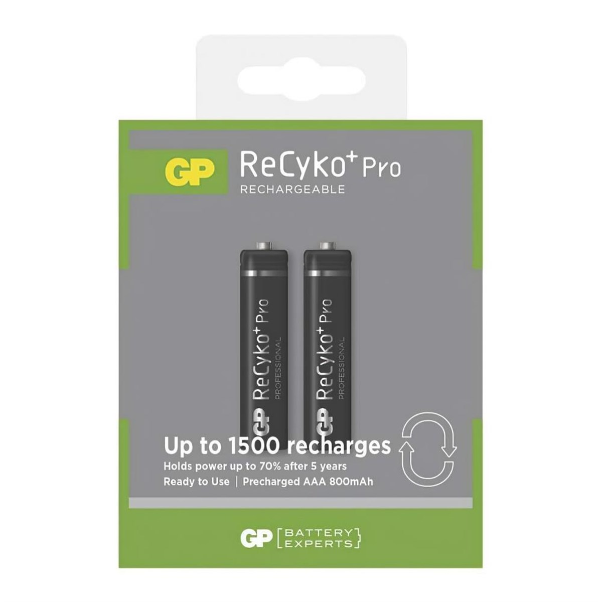 GP ReCyko Pro 800mAh AAA Şarj Edilebilir İnce Kalem Pil 2'li Paket