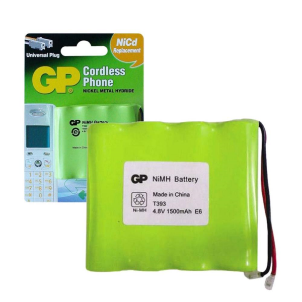 GP T393 4.8V 1500mAh Şarj Edilebilir Telsiz Telefon Pili 4'lü Paket