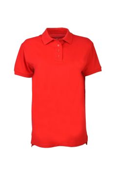 Polo Yaka Likralı Tişört Kırmızı - L