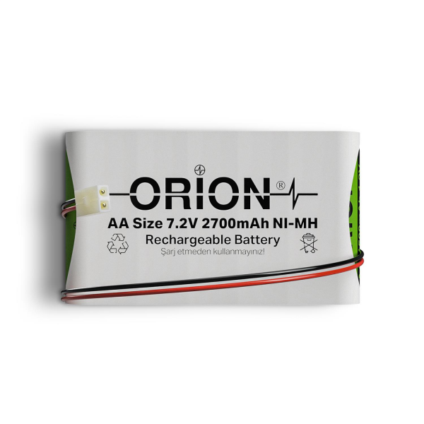 Orion AA 7.2V 2700mAh Tamiya Soketli Şarjlı Oyuncak Pili