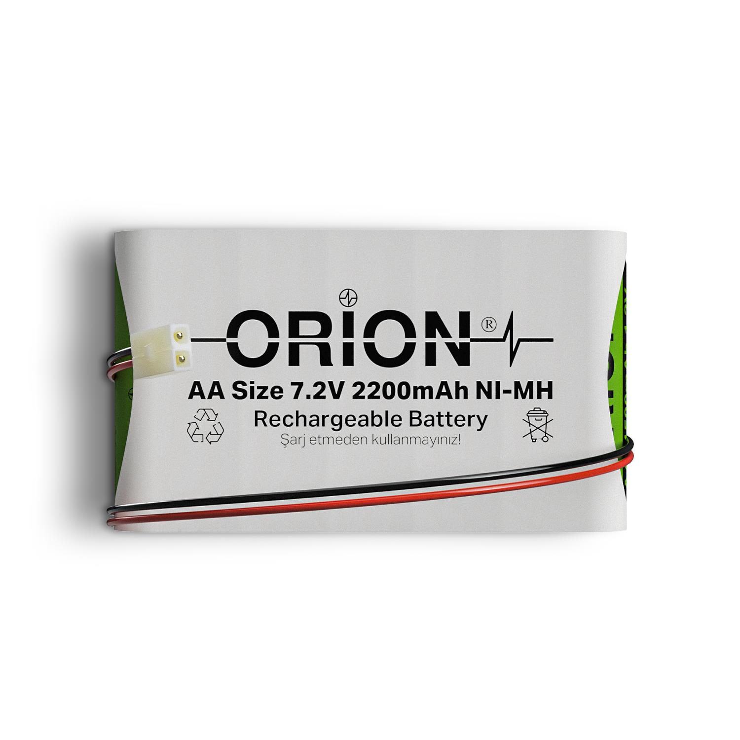 Orion AA 7.2V 2200mAh Tamiya Soketli Şarjlı Oyuncak Pili