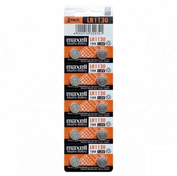 Maxell LR1130 1.5V Alkalin Buton Pil 10 lu Paket