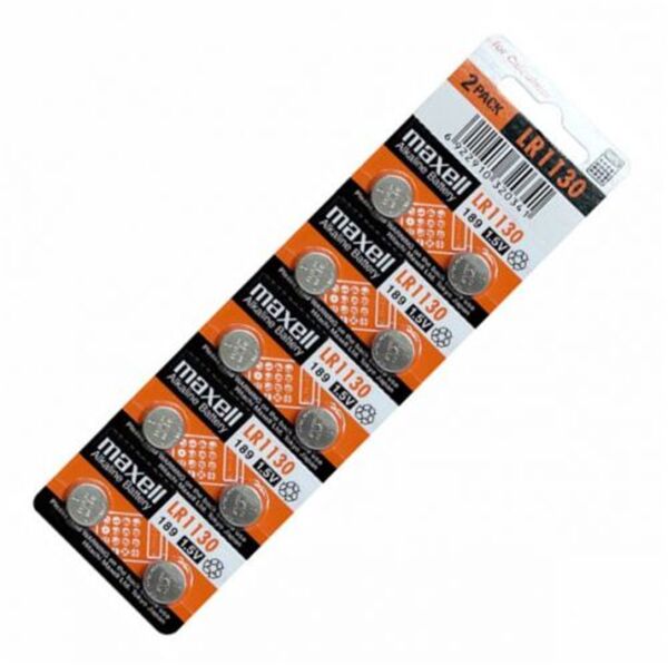 Maxell LR1130 1.5V Alkalin Buton Pil 10 lu Paket
