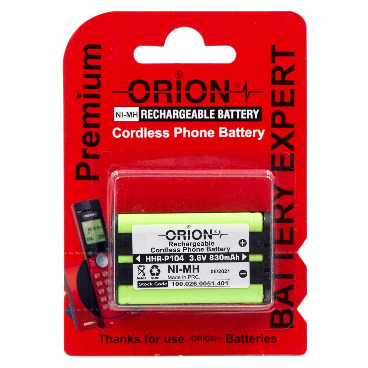 Orion HHR-P104 3.6V 830mAh NiMH Telsiz Telefon Pil