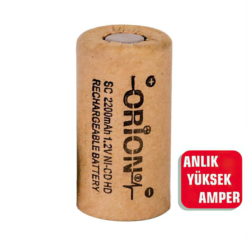 Orion SC 1.2V 2200mAh 3C NiCD Pil - HD