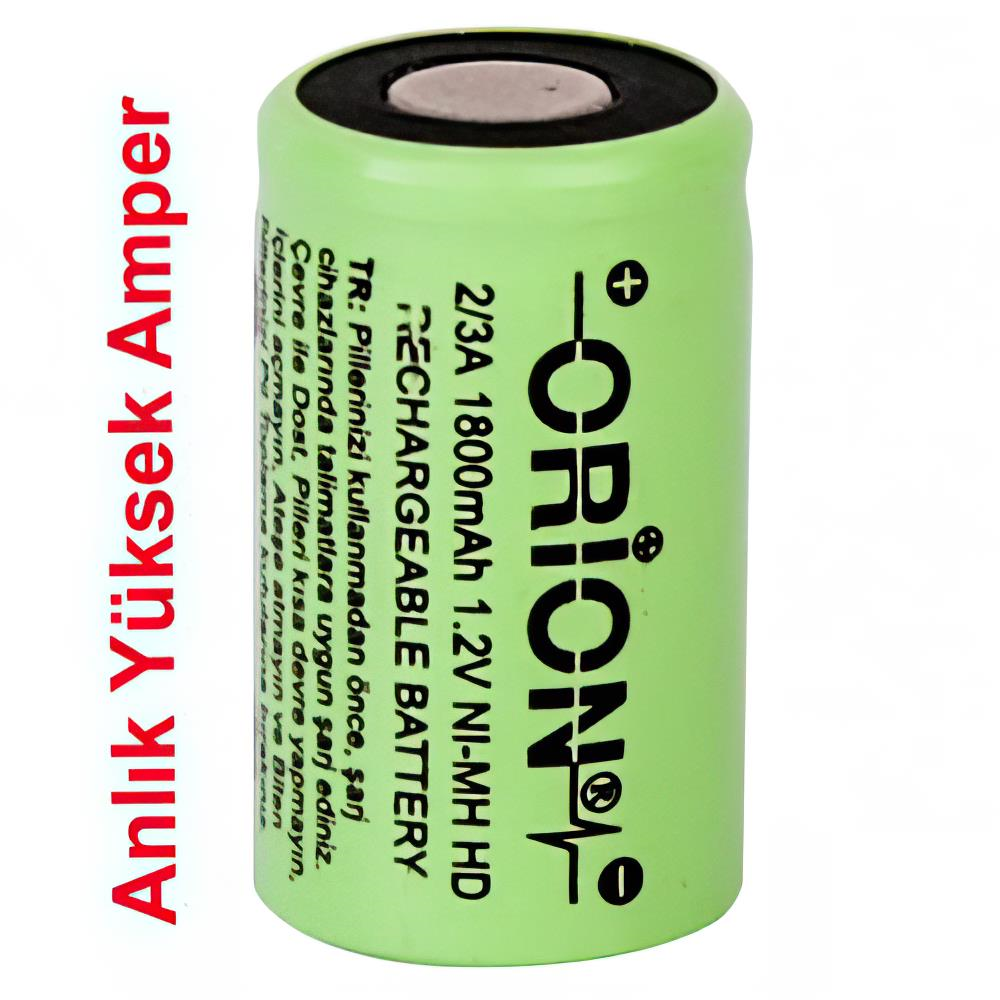 Orion 2/3A 1.2V 1800mAh 5C NiMH Pil - HD