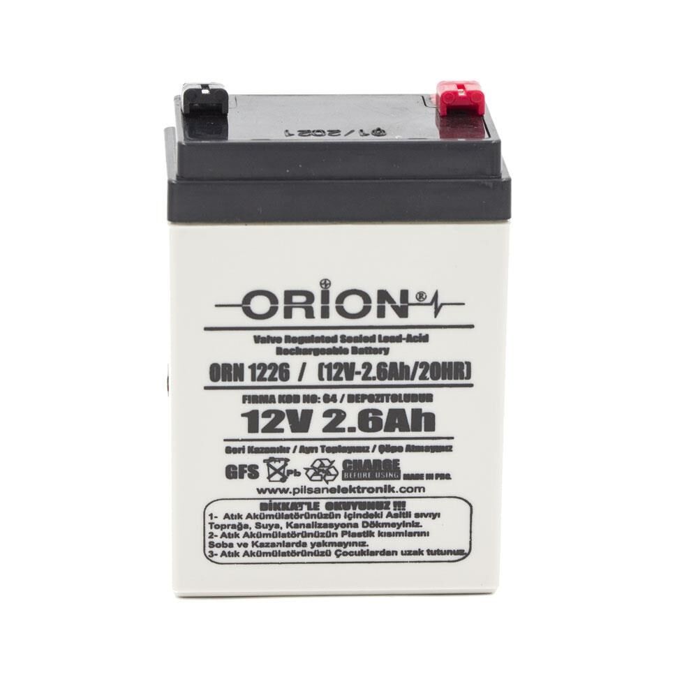 Orion 12V 2.6Ah Bakımsız Kuru Akü
