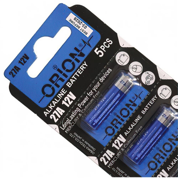 Orion 27A 1.5V Alkalin 5'li Paket Pil