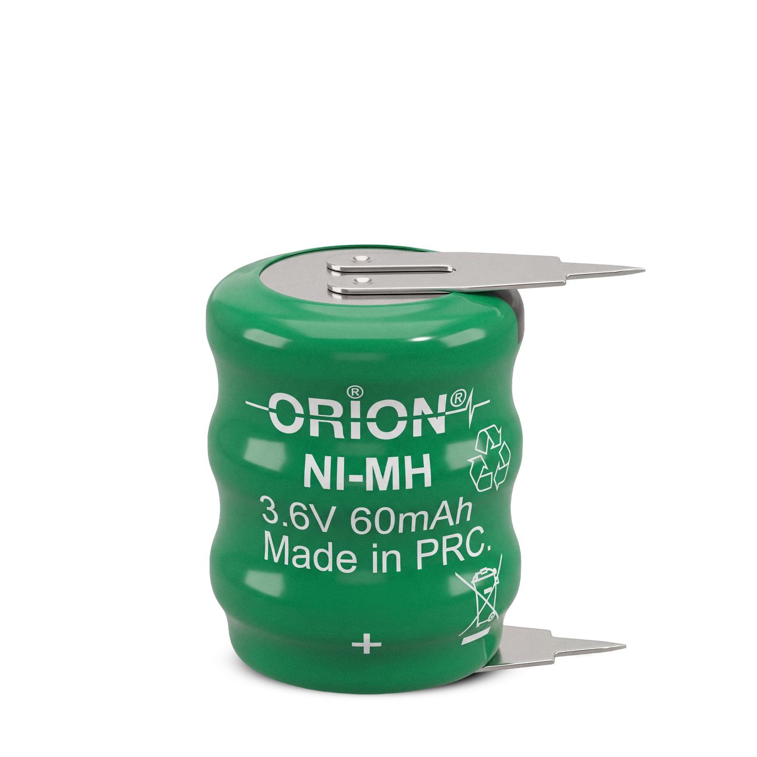 Orion 3.6V 60mAh NiCD 2 Bacaklı Buton Pil