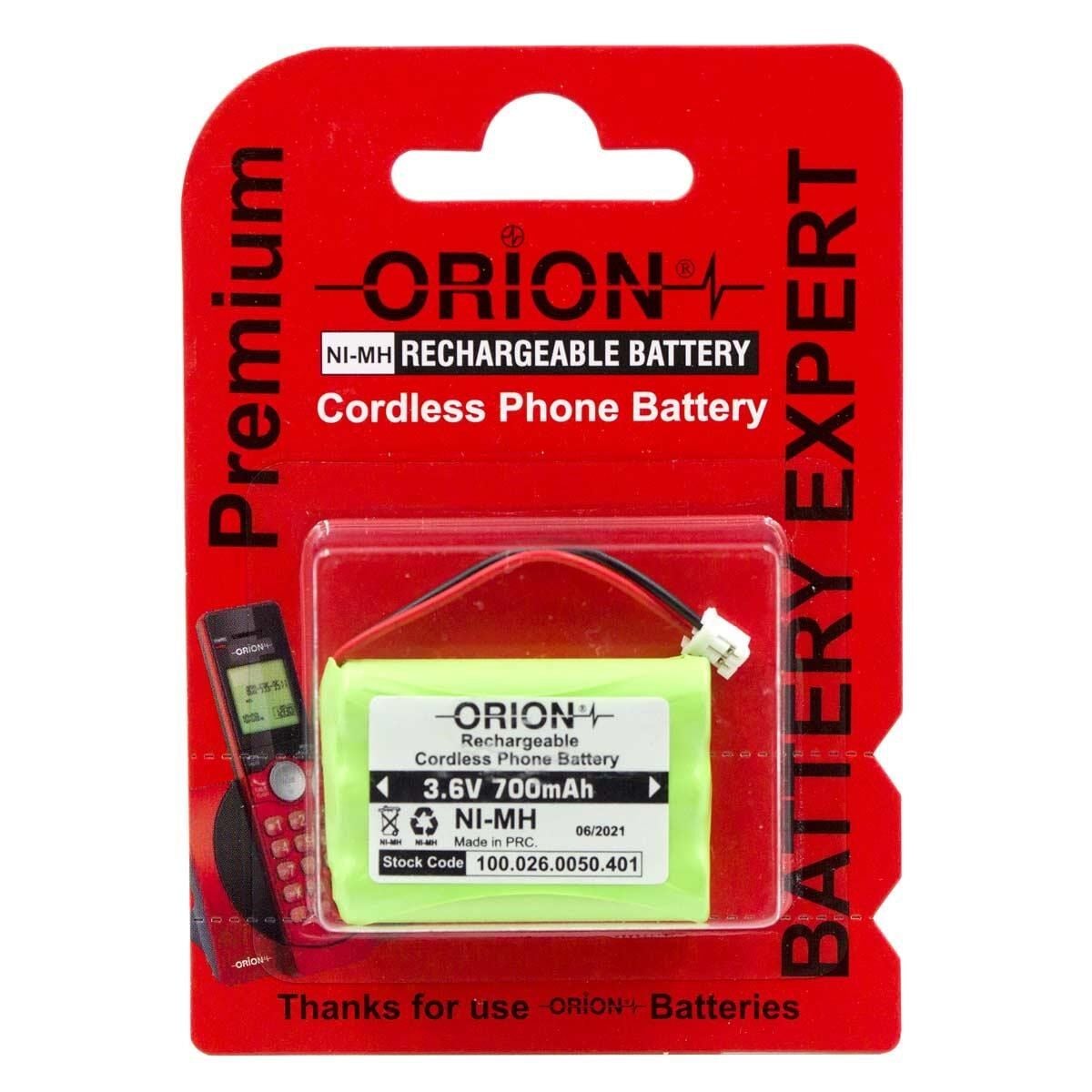 Orion 3.6V 700mAh NiMH Telsiz Telefon Pil