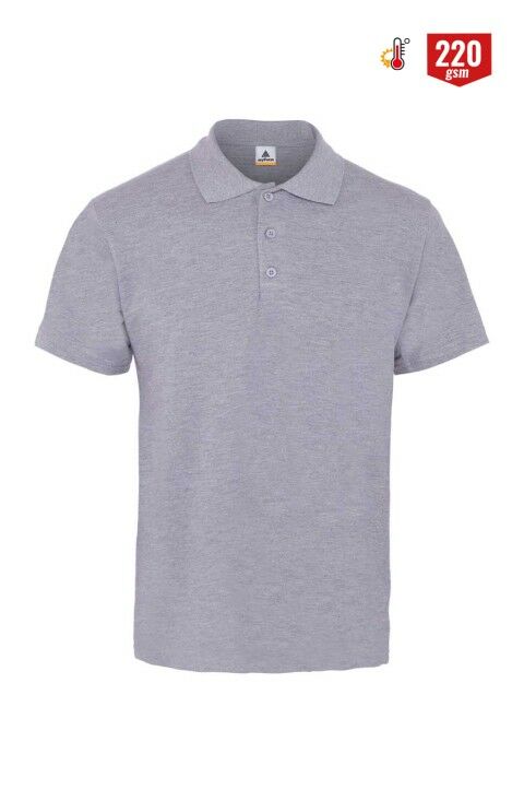 Polo Yaka Tişört Gri - 3XL