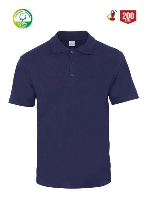 Polo Yaka Pike Tshirt Lacivert - M