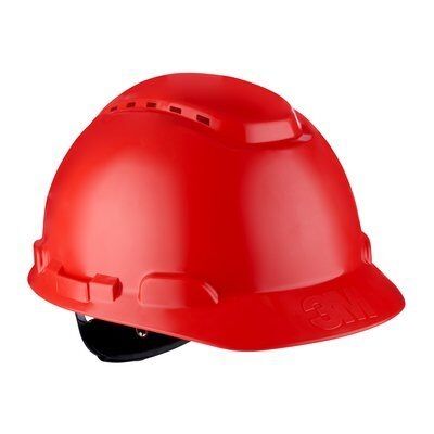 3M H700 Vidalı Havalandırmalı Baret Kırmızı